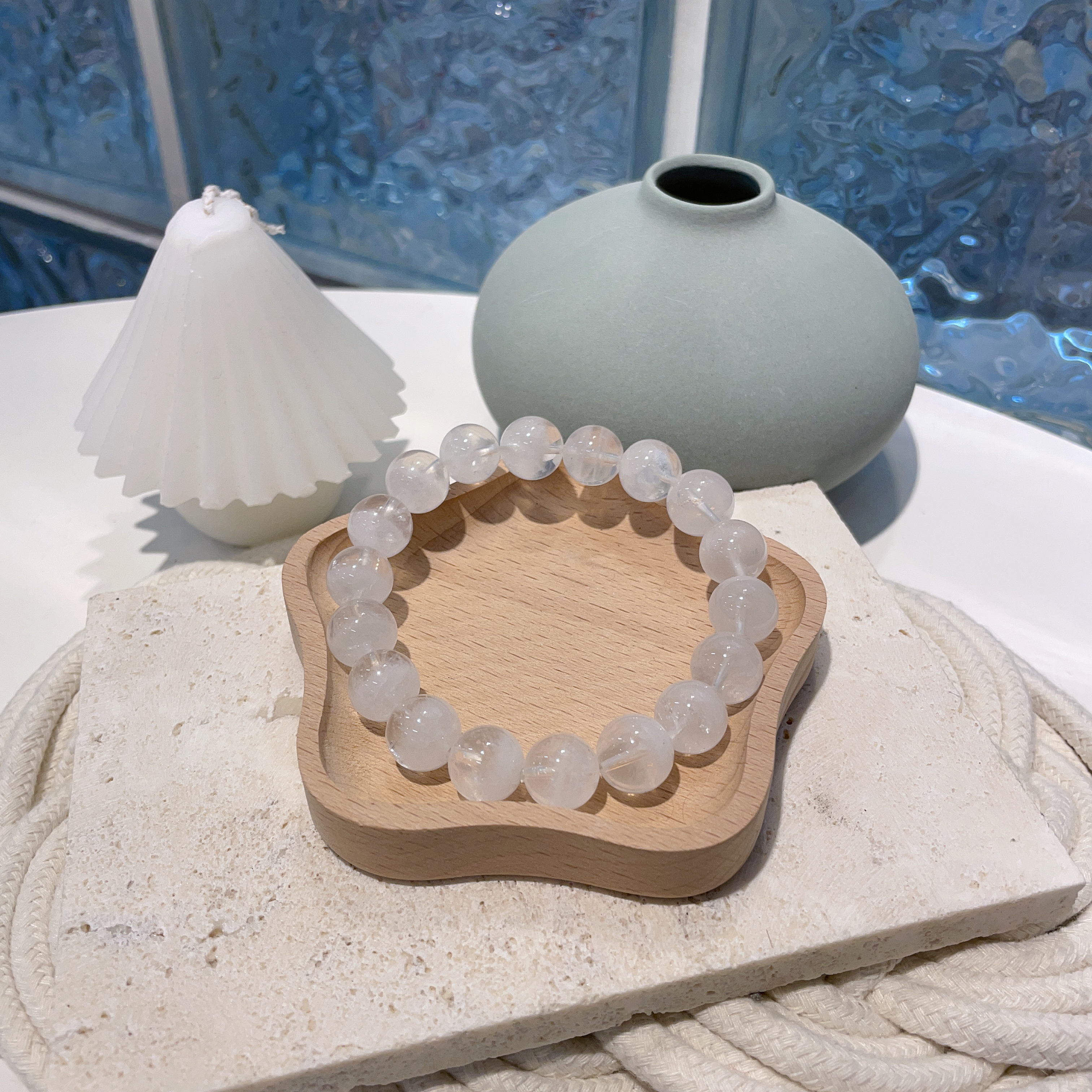 半盤白幽靈手串 11mm