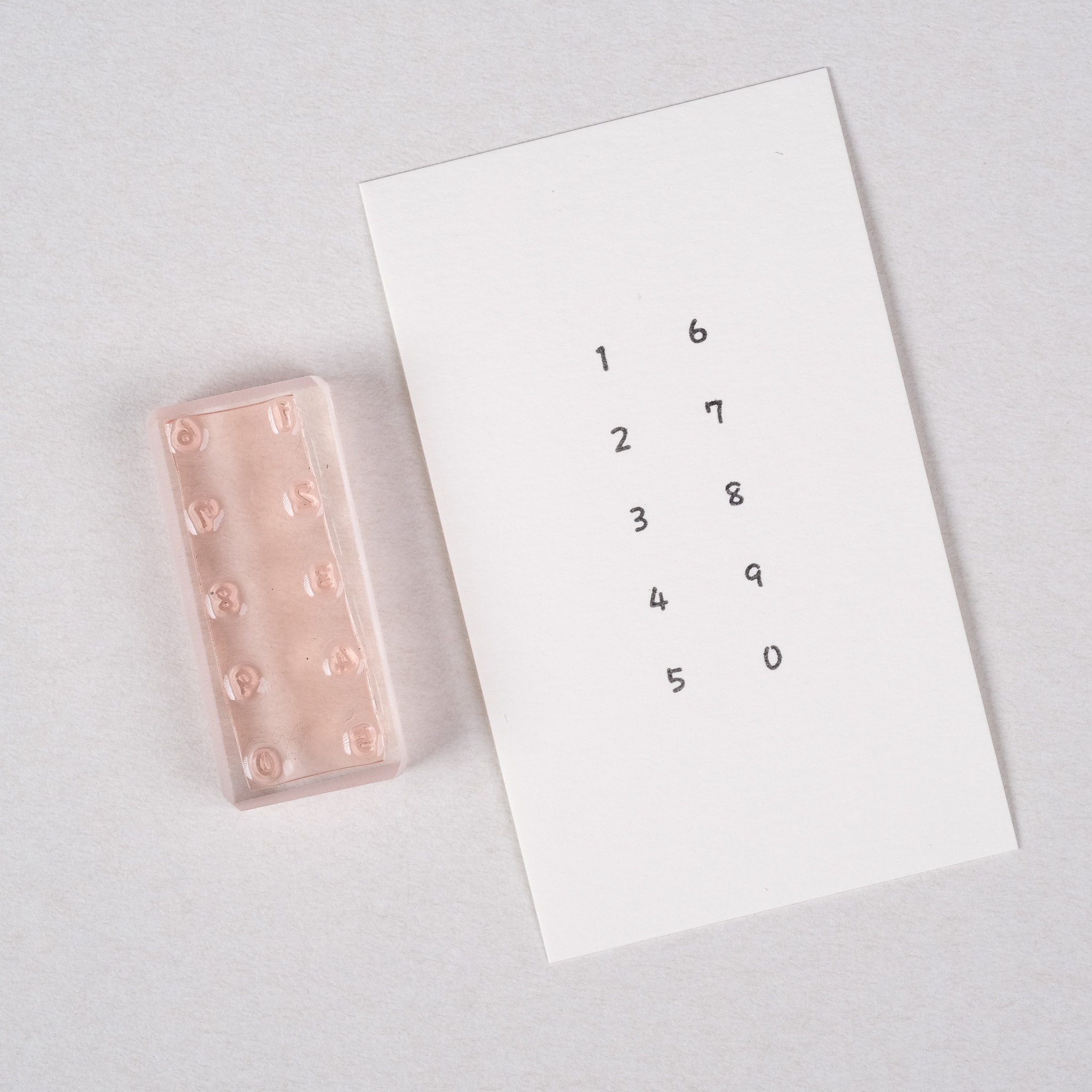 迷你插畫體數字棒 膠版印章/一分之一工作室/臺灣