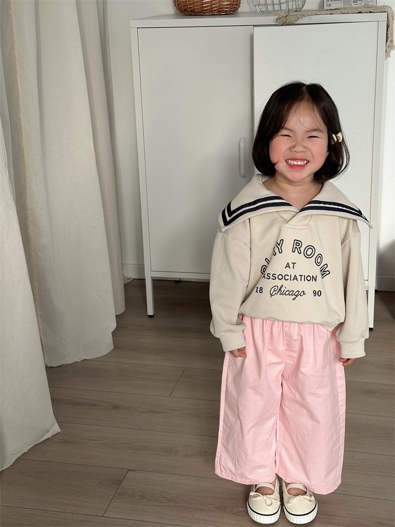 兩色花苞棉質長褲