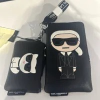 [S] KARL LAGERFELD LH4YU5BV MAYBELLE ROUND HEAD DUO LANYARD,BLACK COMBO, 196788711525 (SKL955)