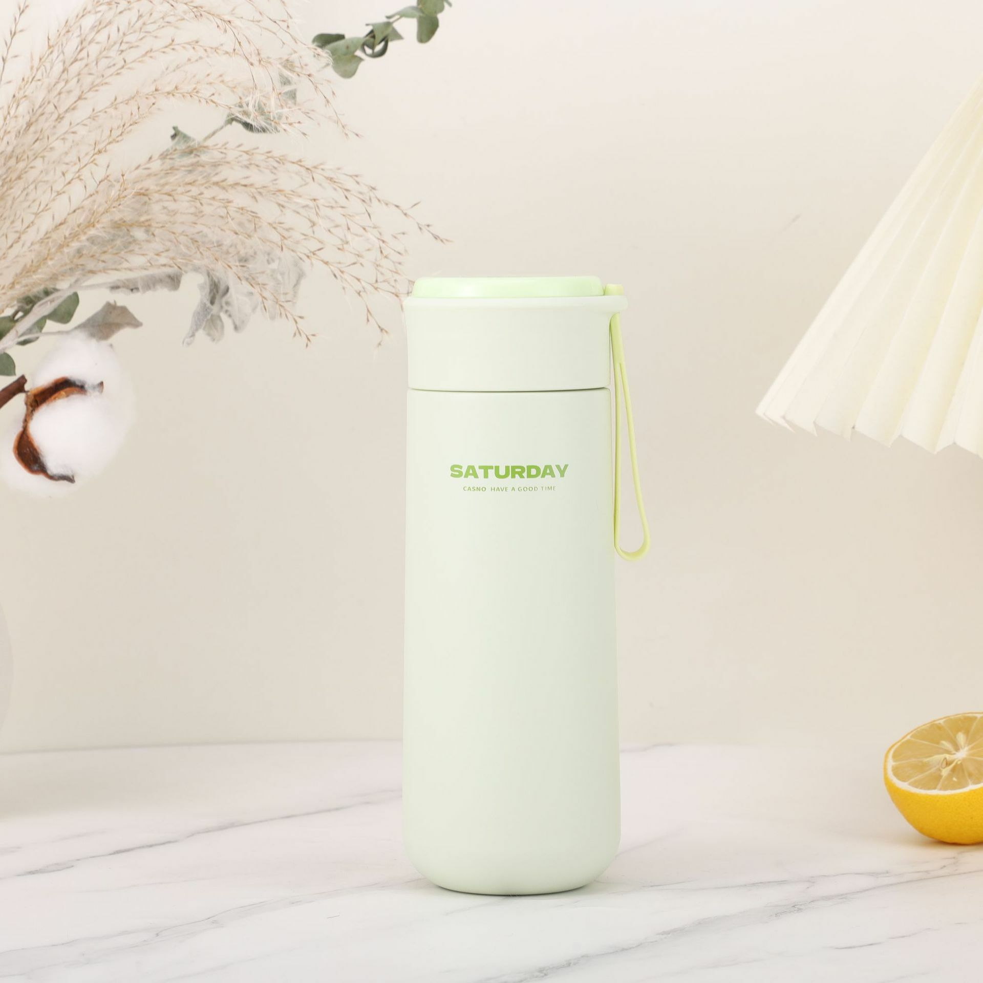 【客製】簡約不鏽鋼便攜提繩保溫杯