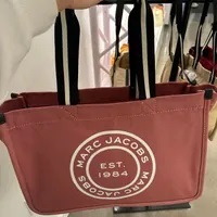 [S] MARC JACOBS H052M06FA21-668 SIGNET CANVAS LARGE TOTE BAG,DUSTY ROSE, 191267978017 (SMJ270)