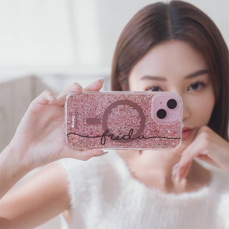 【特惠款】iPhone 15 Pro 玫瑰金貝拉殼 (MagSafe) (含frida)