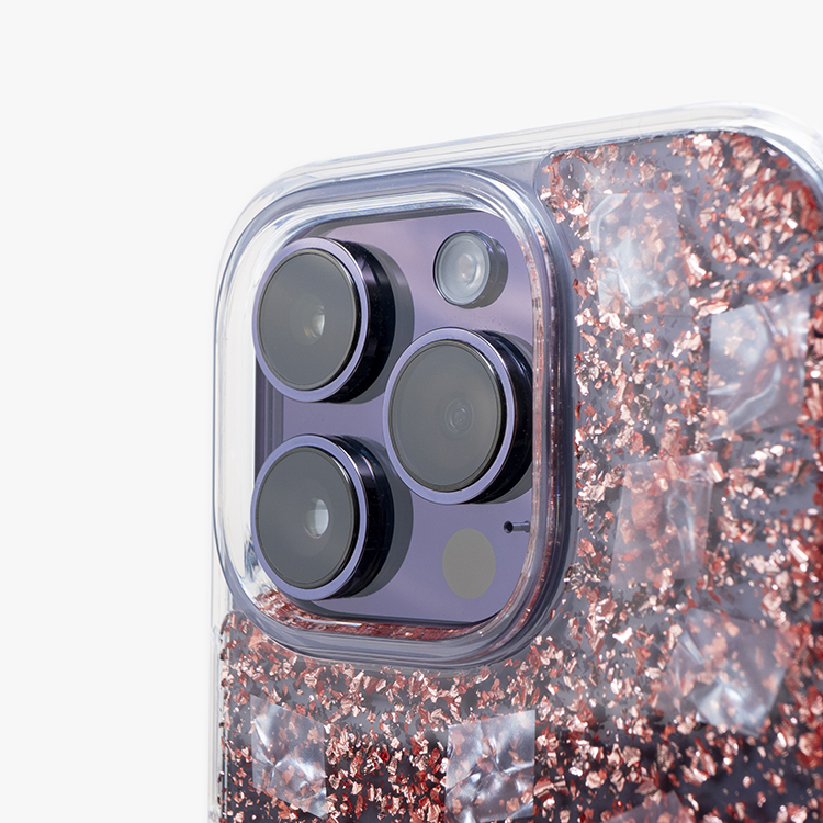 【特惠款】法式玫瑰 iPhone 15 Pro - (Hua) 玫瑰金貝拉殼