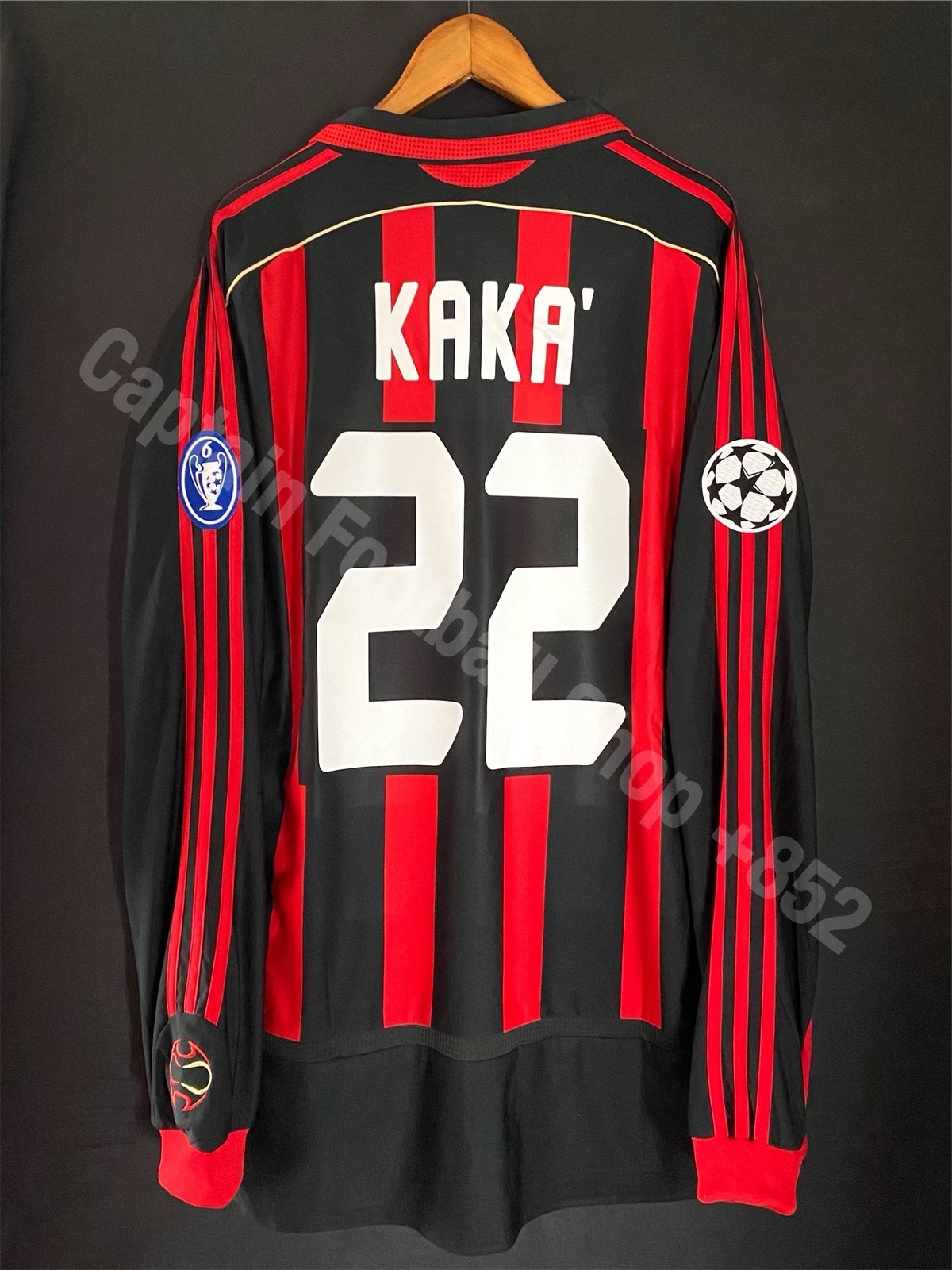 AC Milan 2006-2007 UEFA Champions LAdidas Home L/S shor
