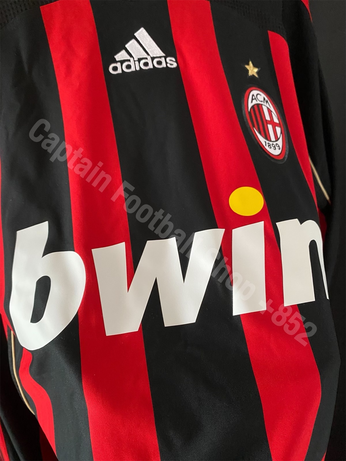 AC Milan 2006-2007 UEFA Champions LAdidas Home L/S shor