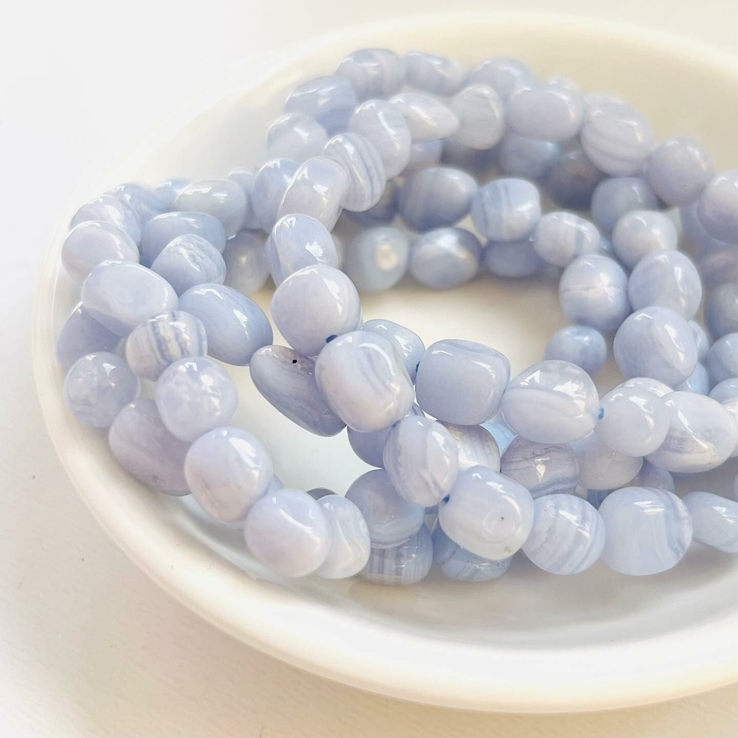 [原石] 藍紋石英瑪瑙 水晶手串