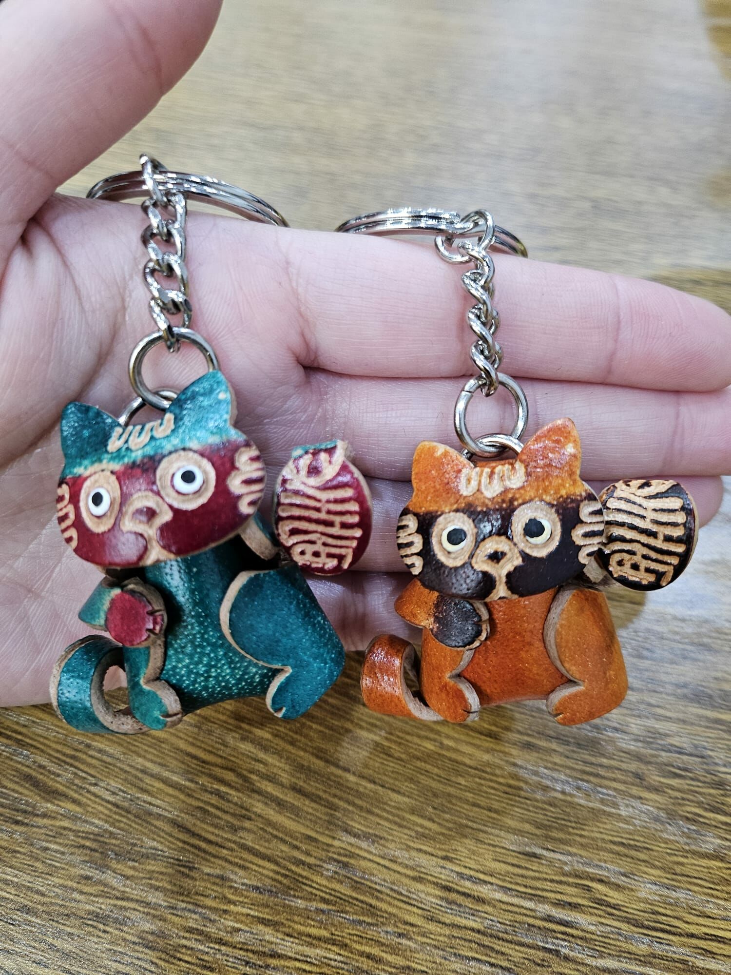 🇹🇭 泰國 HAND MADE牛皮匙扣 (招財貓) (T1/562)