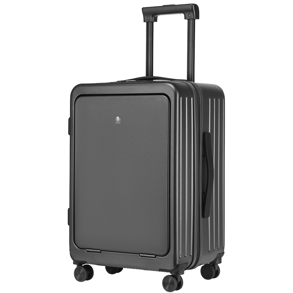 【USSARO】26吋前開式漫步時光系列拉鍊箱/行李箱/旅行箱(3色可選)