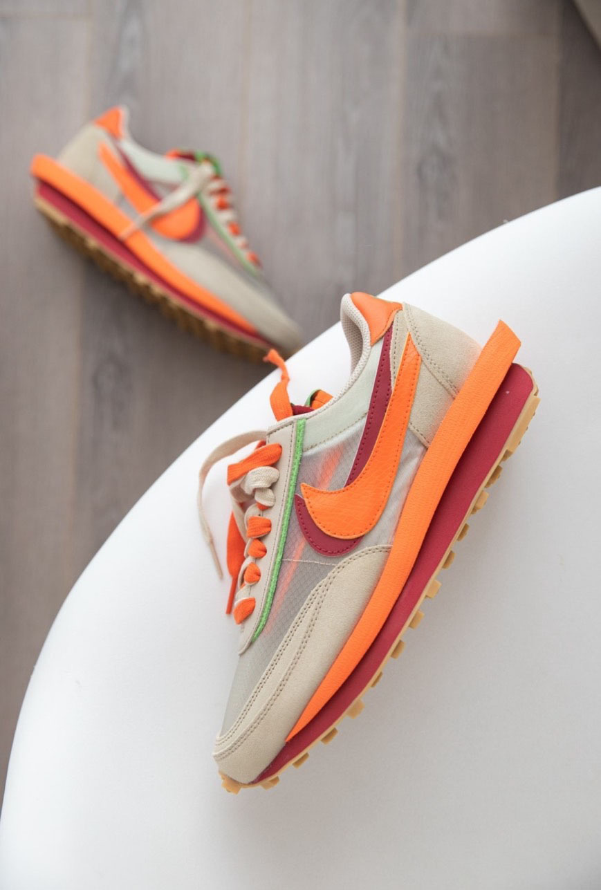 CLOT x sacai x Nike LD Waffle Orange Blaze 三方聯名 解構 橘色 DH1347100