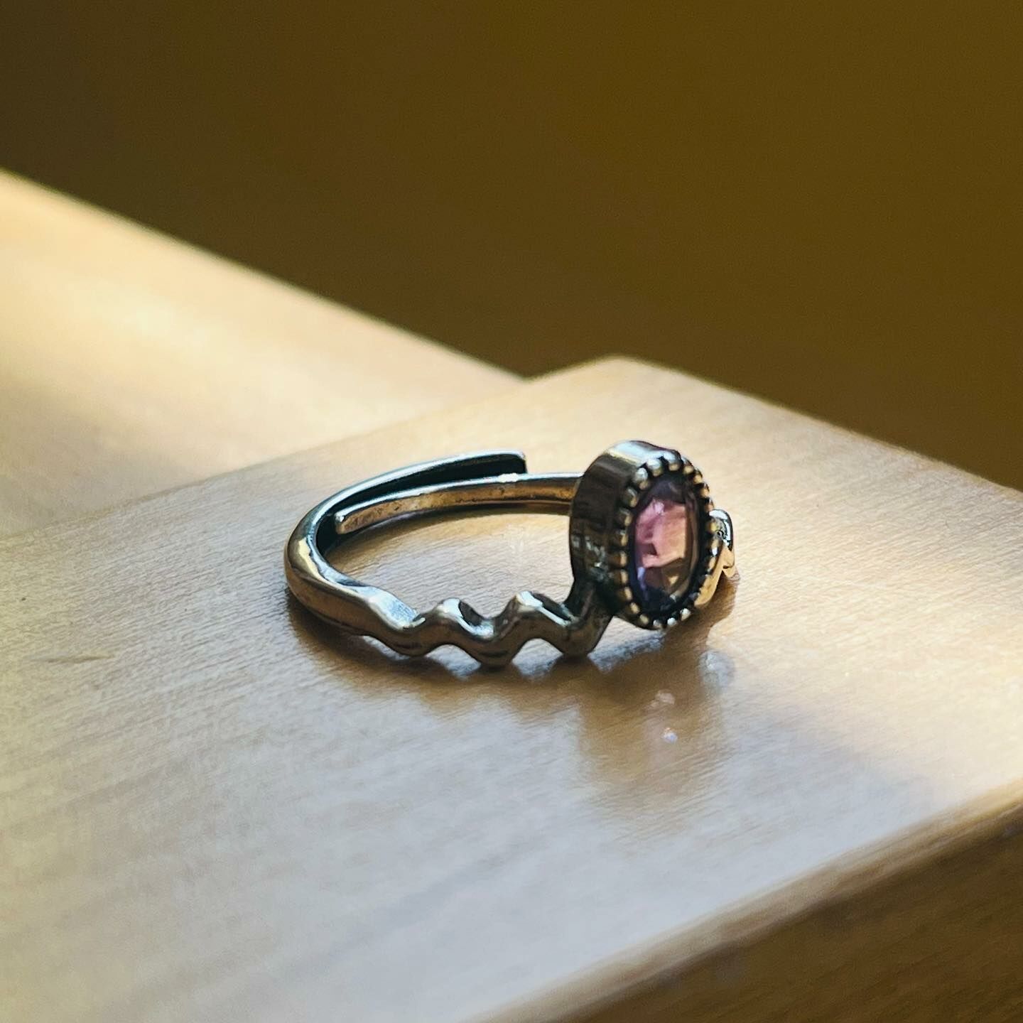 [原石] 紫水晶 水晶戒指