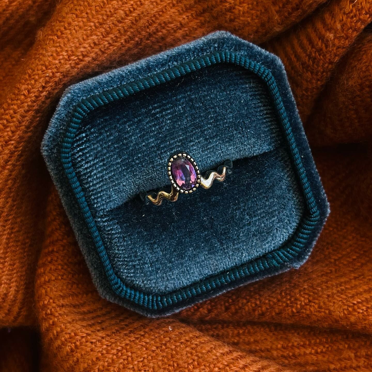 [原石] 紫水晶 水晶戒指