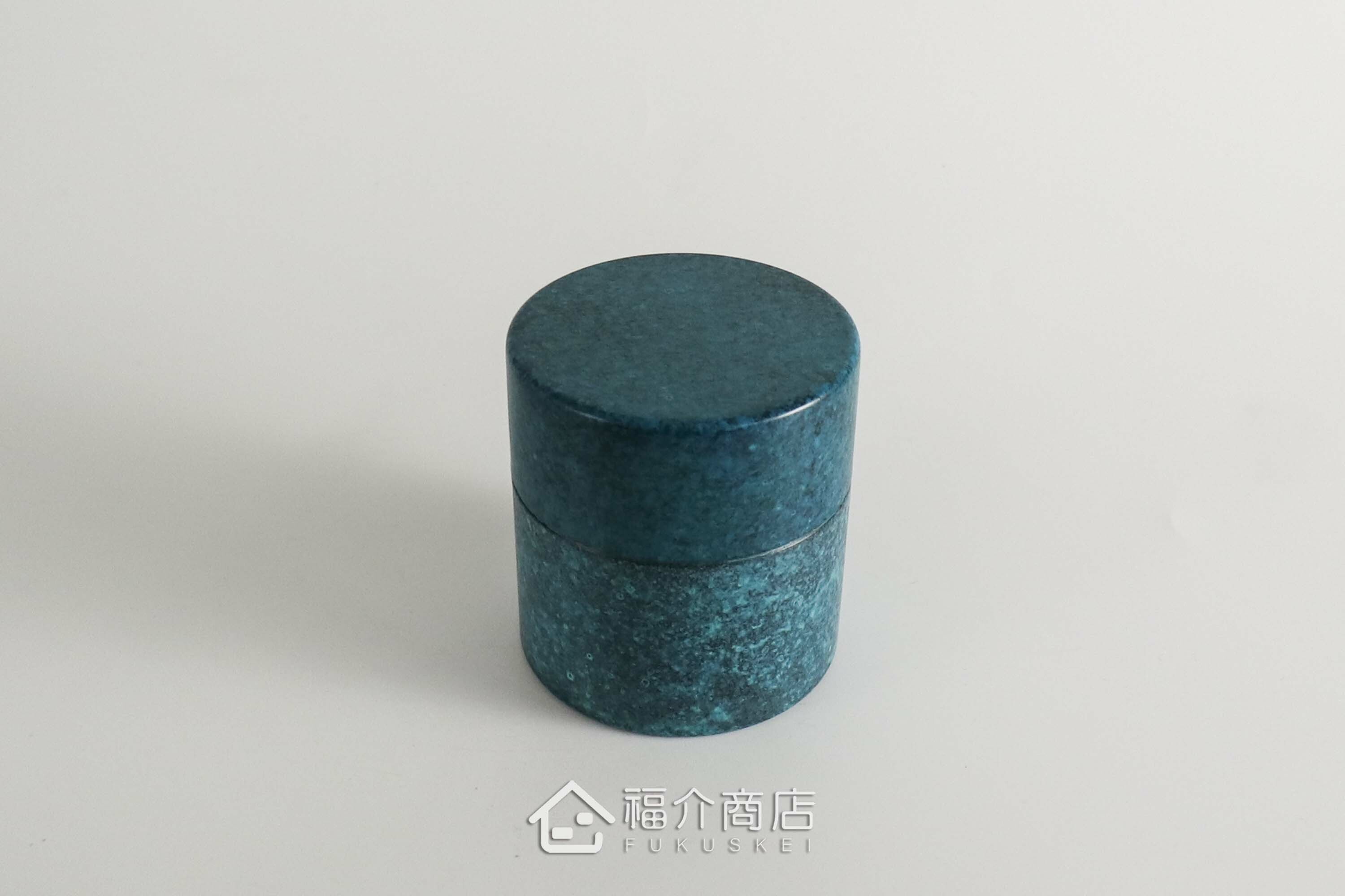 不鏽鋼材質用於保存茶葉用的藍色茶葉罐