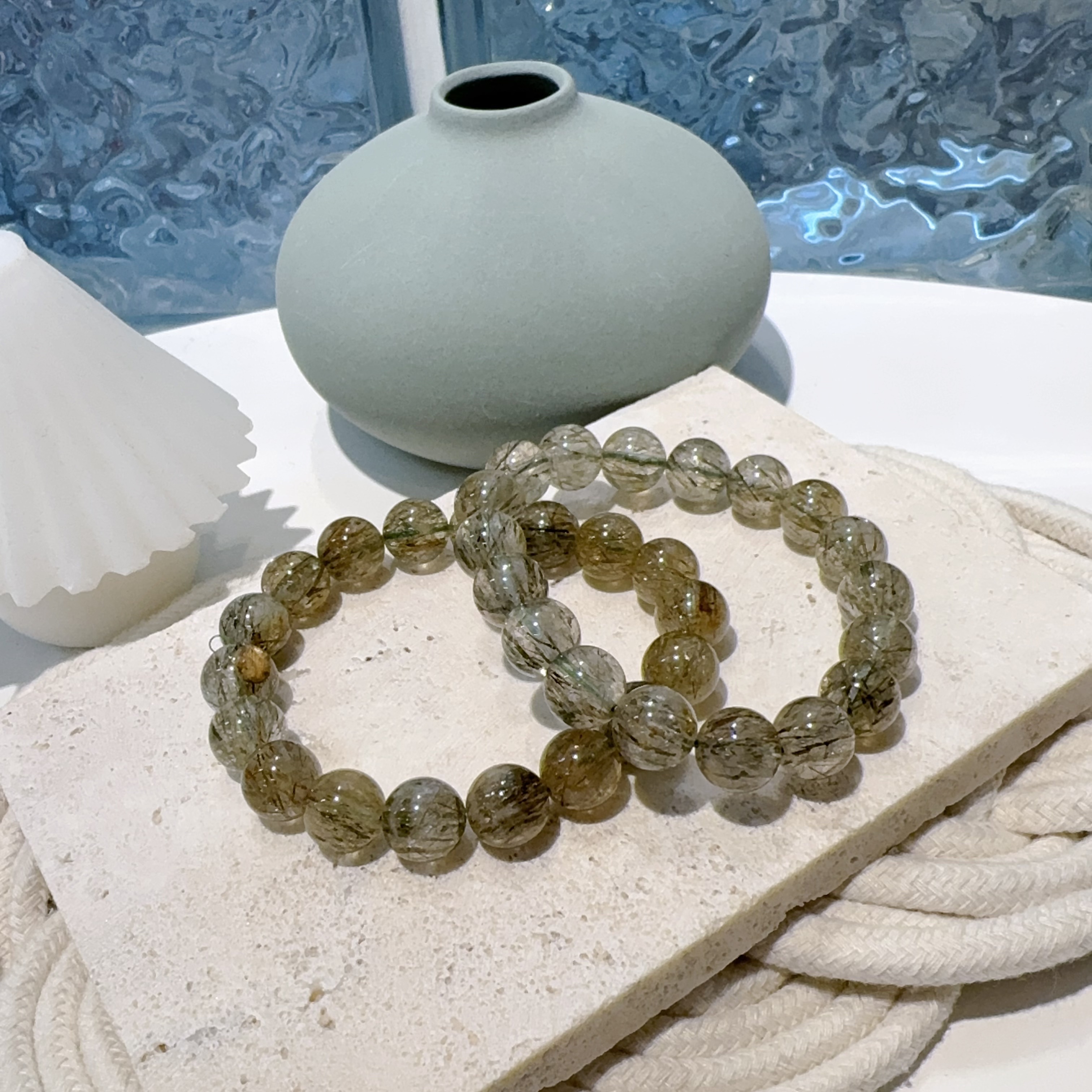 綠碧壐髮手串 11mm