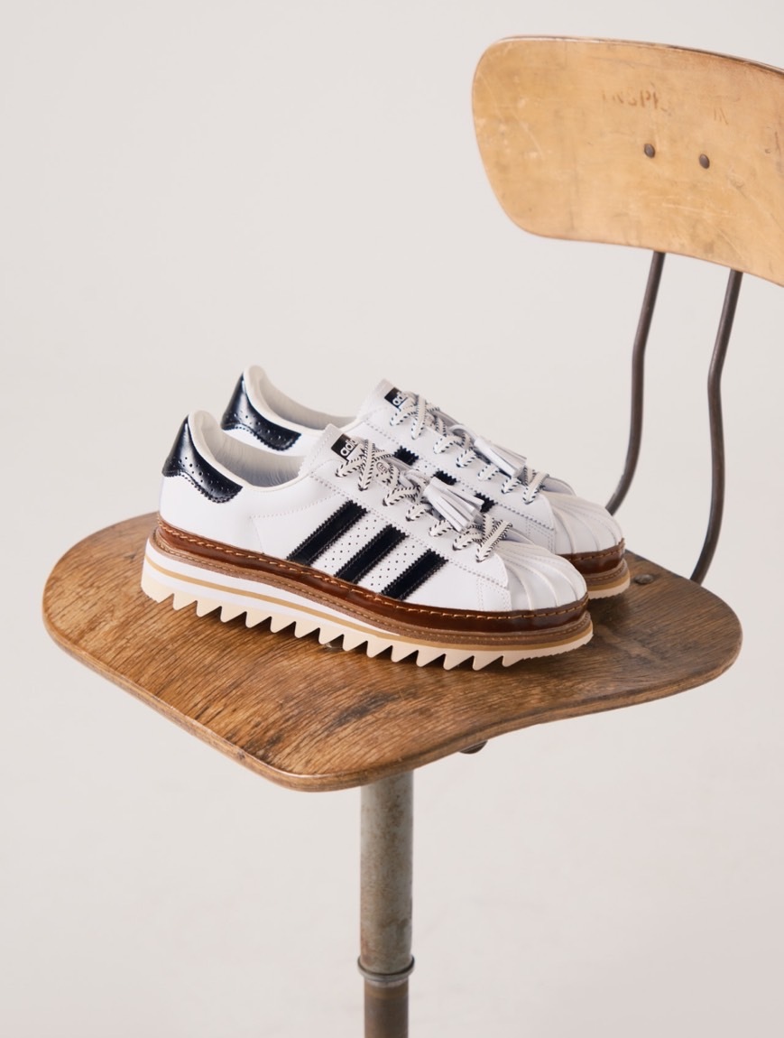 CLOT x Adidas Originals Superstar "White Black" 黑白 厚底 陳冠希 聯名 鋸齒 流蘇 繡花鞋 貝殼頭皮鞋 IH3132