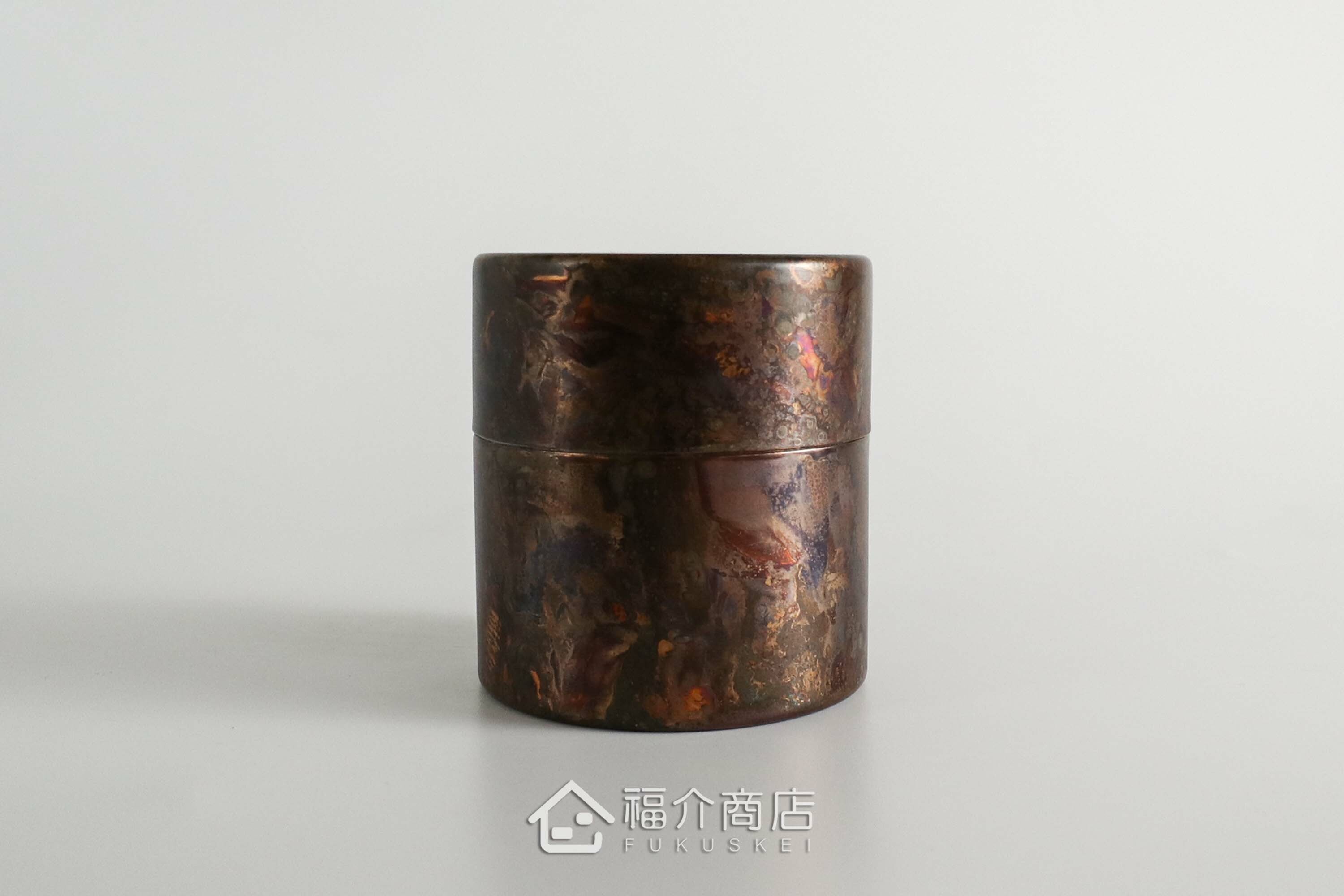 不鏽鋼材質用於保存茶葉用的紅棕色茶葉罐