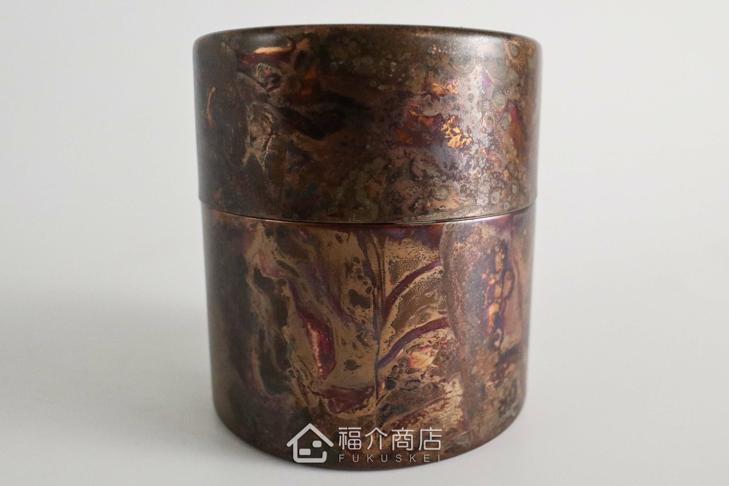 不鏽鋼材質用於保存茶葉用的紅棕色茶葉罐