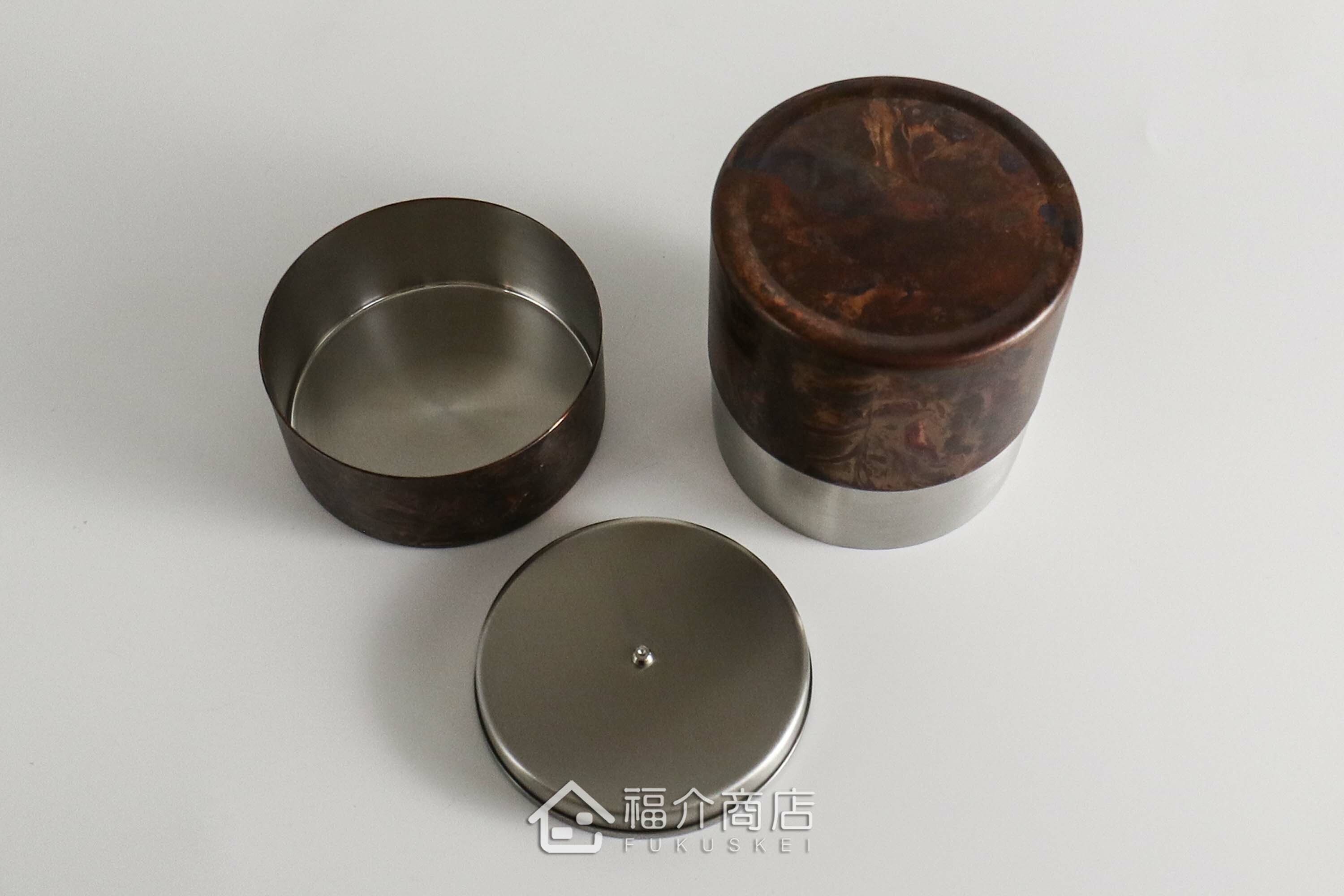 不鏽鋼材質用於保存茶葉用的紅棕色茶葉罐