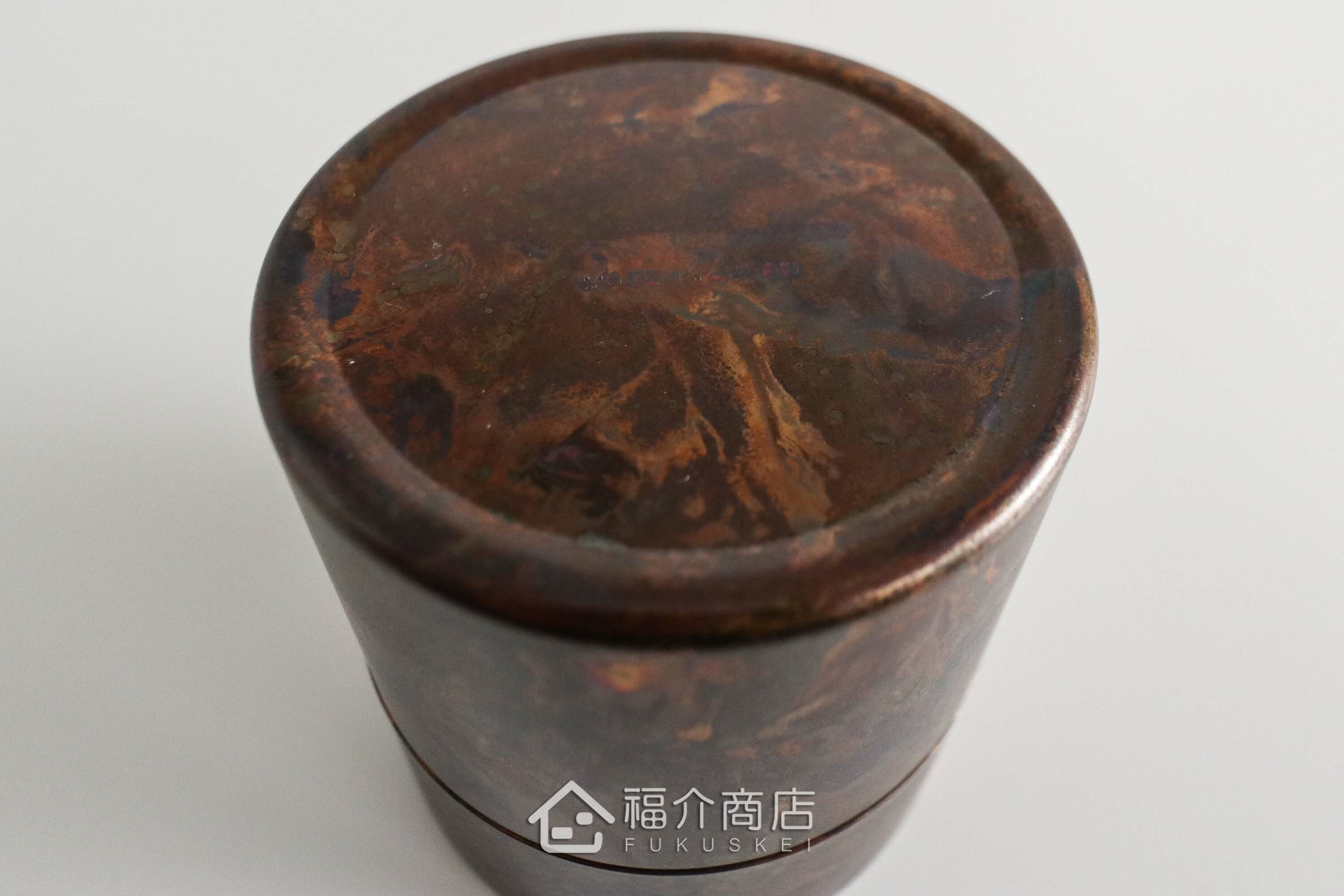 不鏽鋼材質用於保存茶葉用的紅棕色茶葉罐