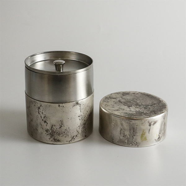 【折燕 ORI-EN】古董銀 茶筒-中 180ml