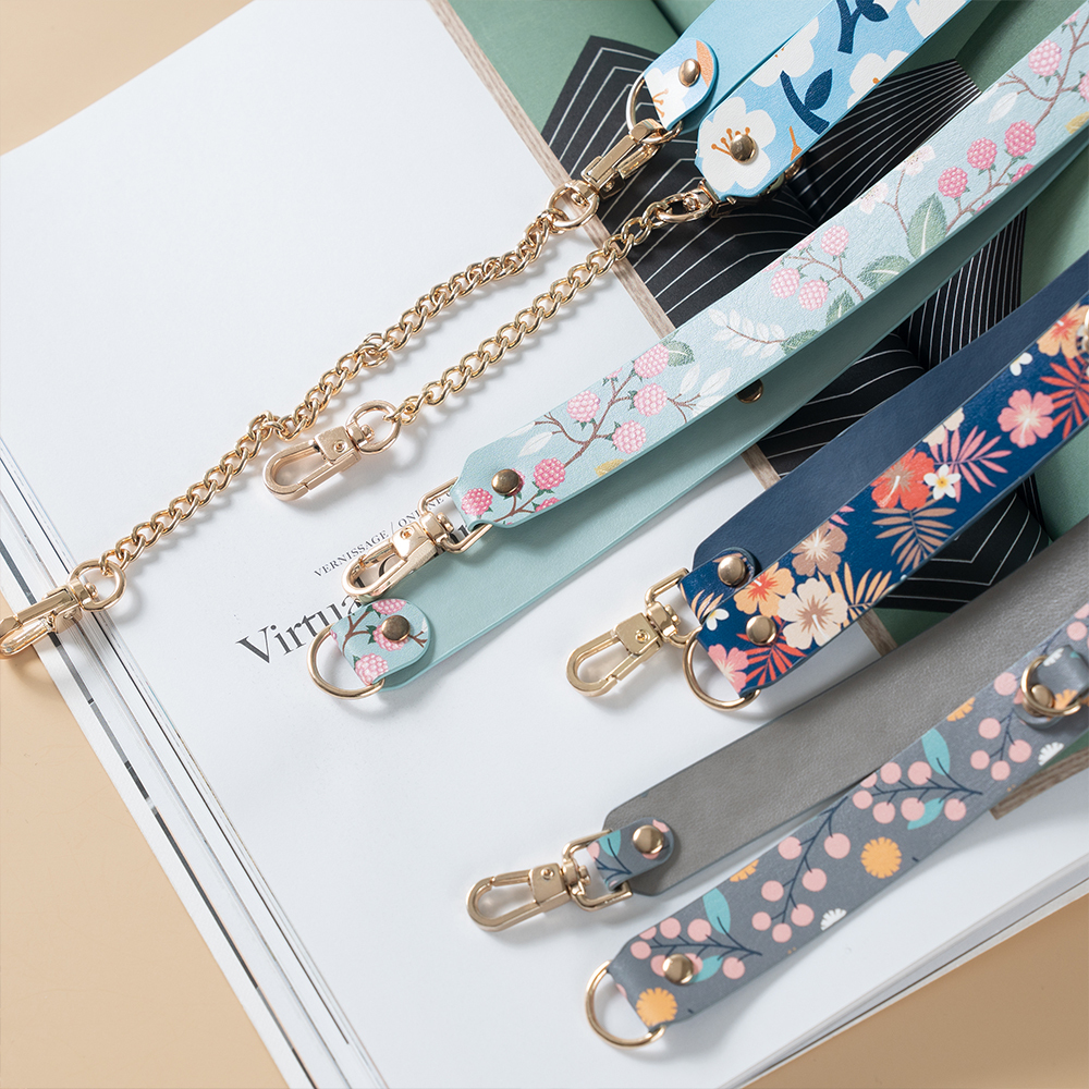 時尚可調節皮革掛環背帶