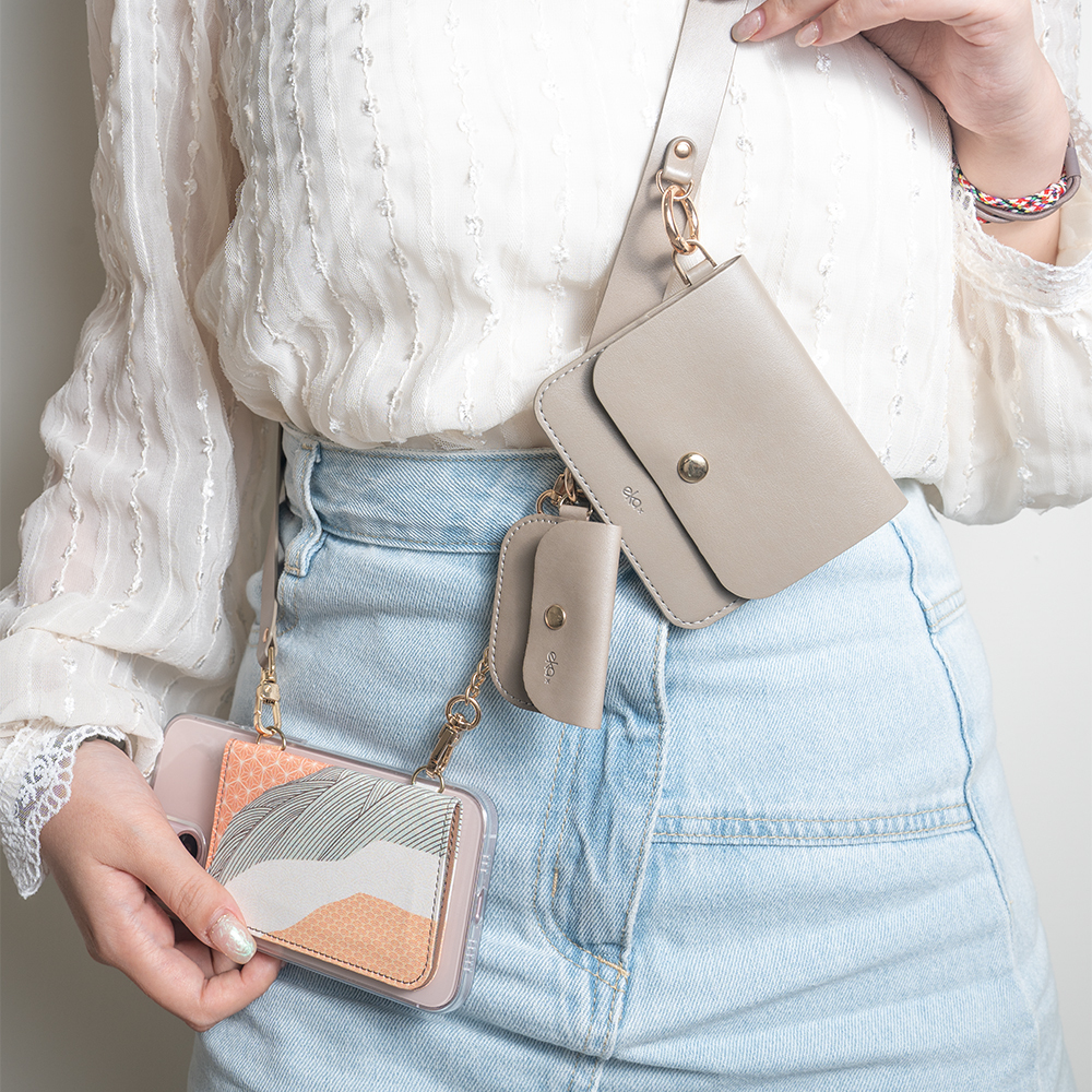 時尚可調節皮革掛環背帶