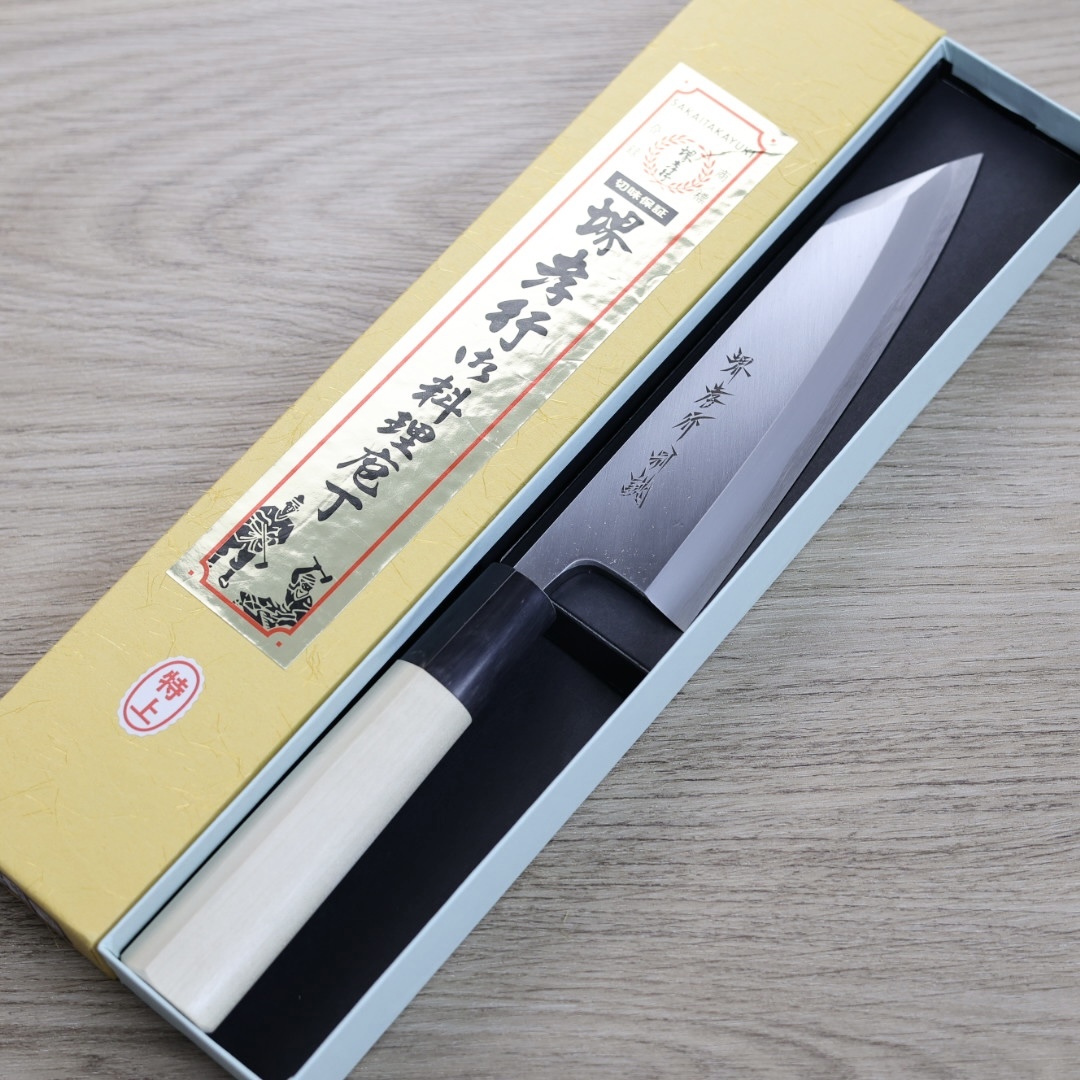 堺孝行 特上 切付出刃 150mm 白紙鋼
