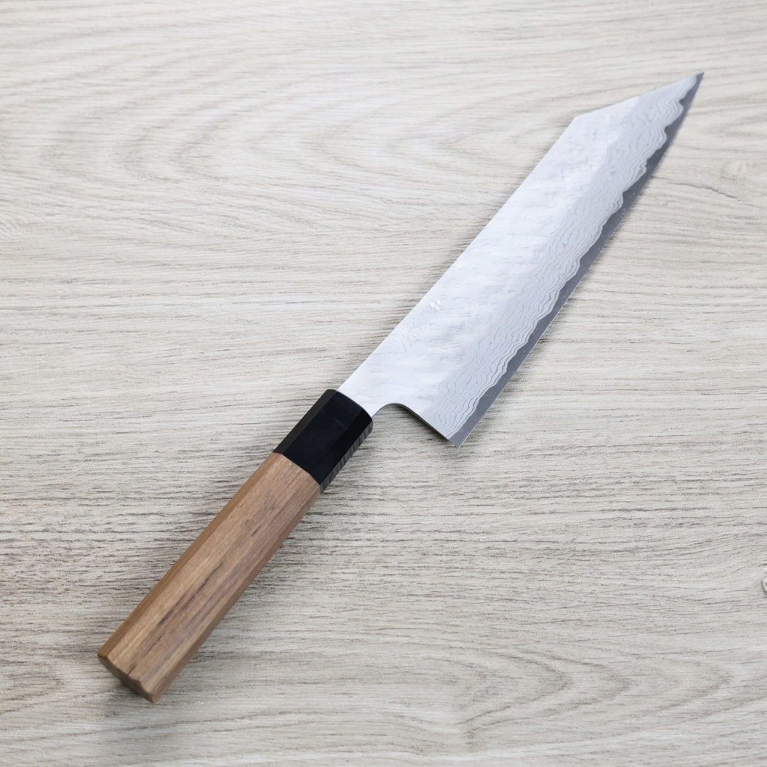 二唐刃物 切付牛刀 210mm VG10鋼 磨鎚目