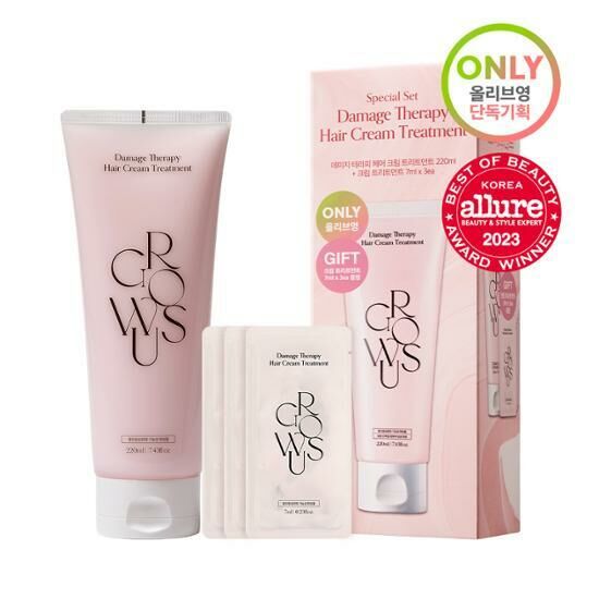 GROWUS Damage Therapy Hair Cream Treatment 220ml [Olive Young Planning Set]