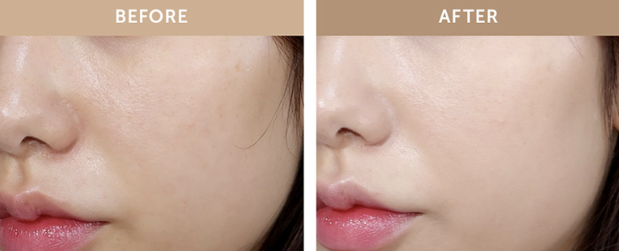 韓國 Klairs瓷光BB霜官方使用前後對比照