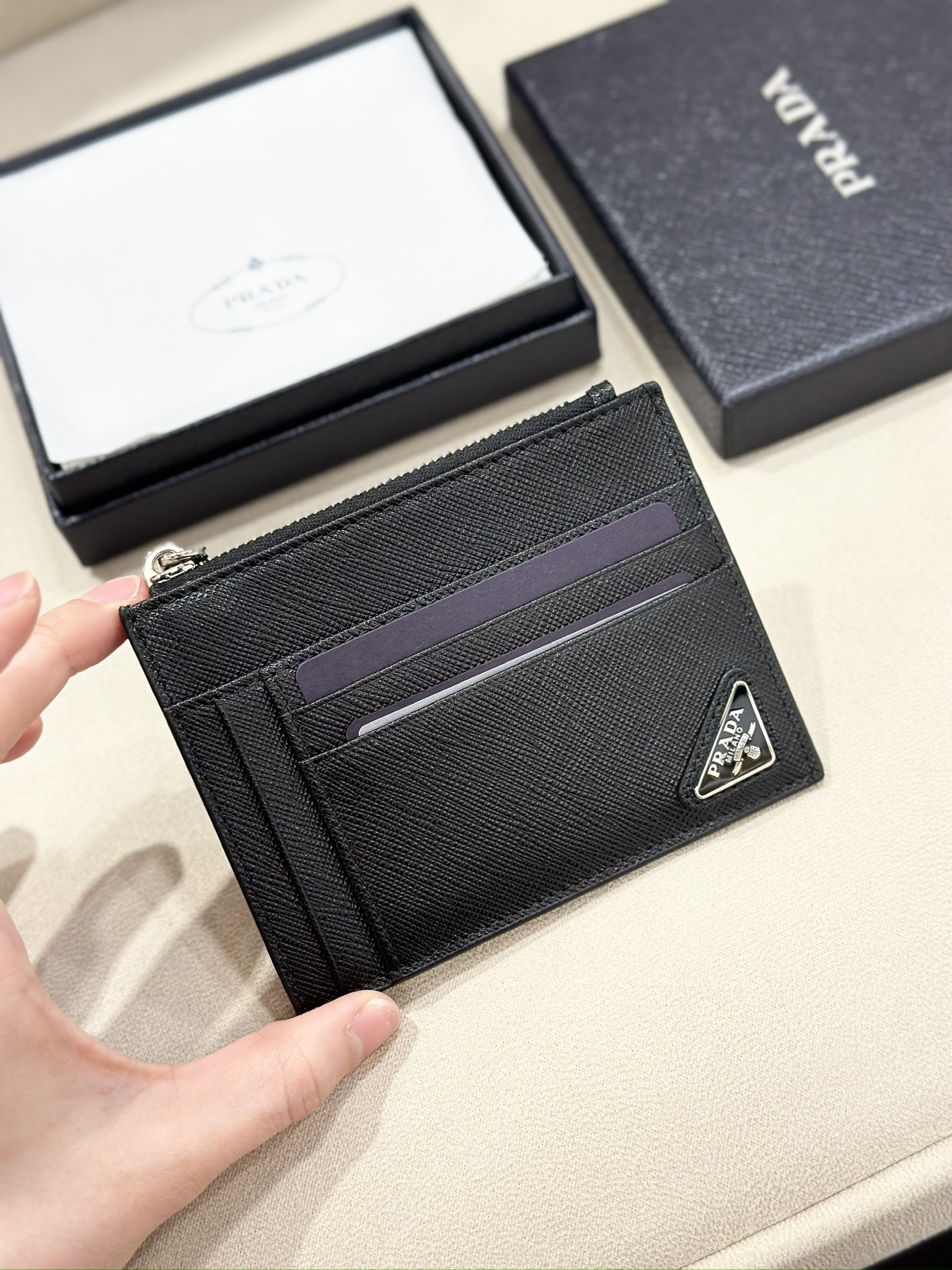 PRADA Saffiano Leather Cardholder