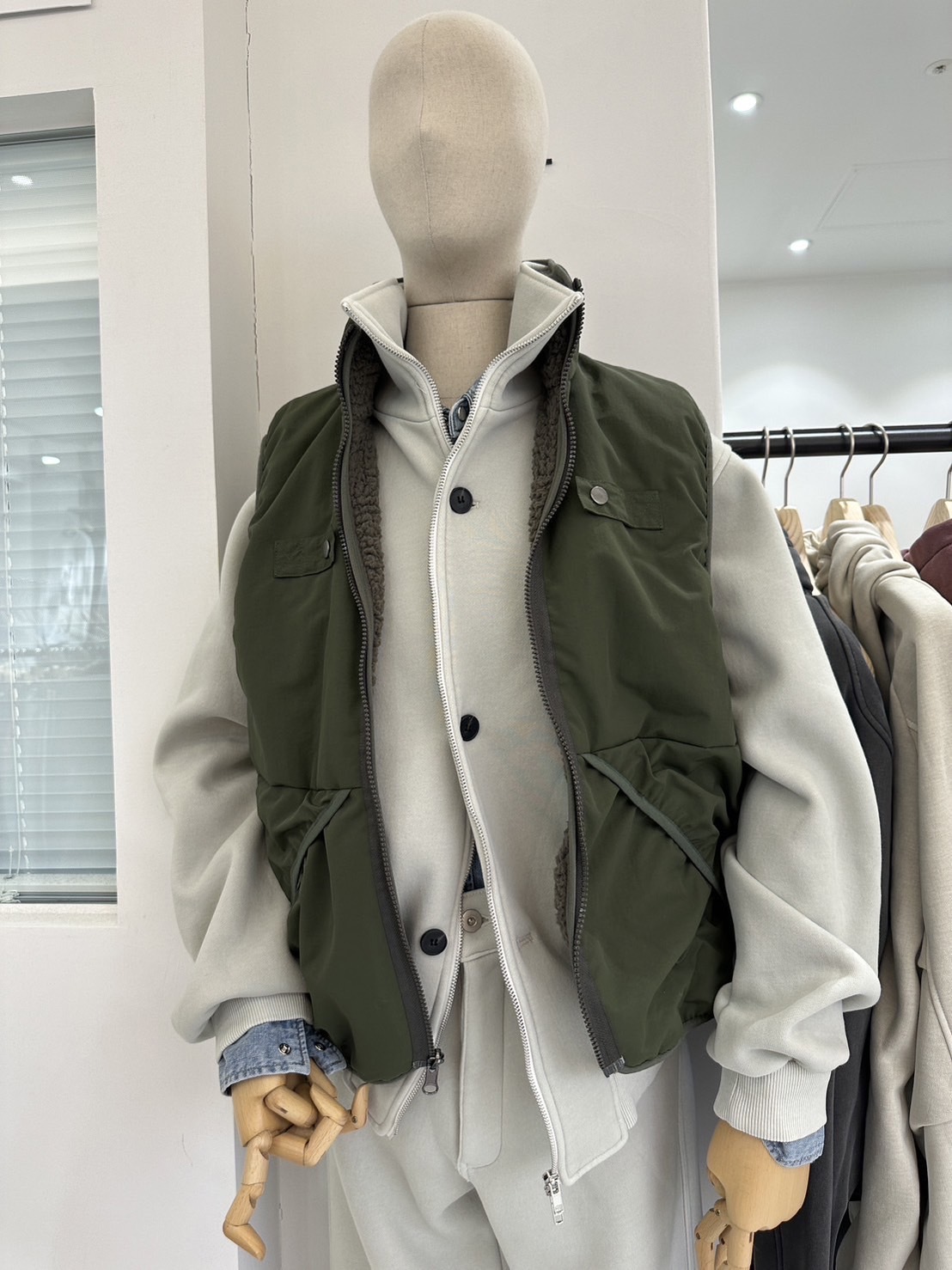 🇰🇷 男款雙面立領反穿工裝背心