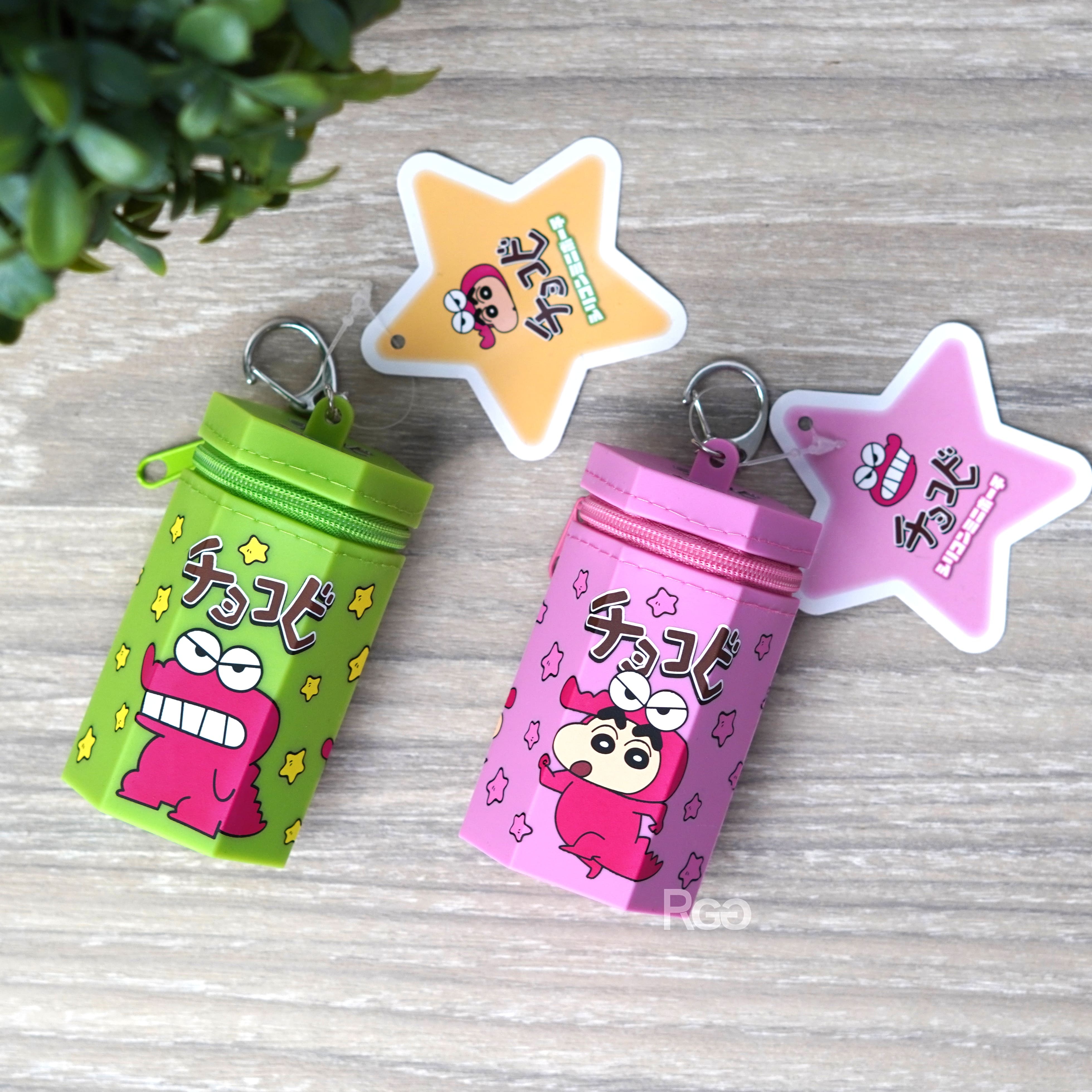 蠟筆小新 巧克比造型收納袋吊飾鑰匙圈