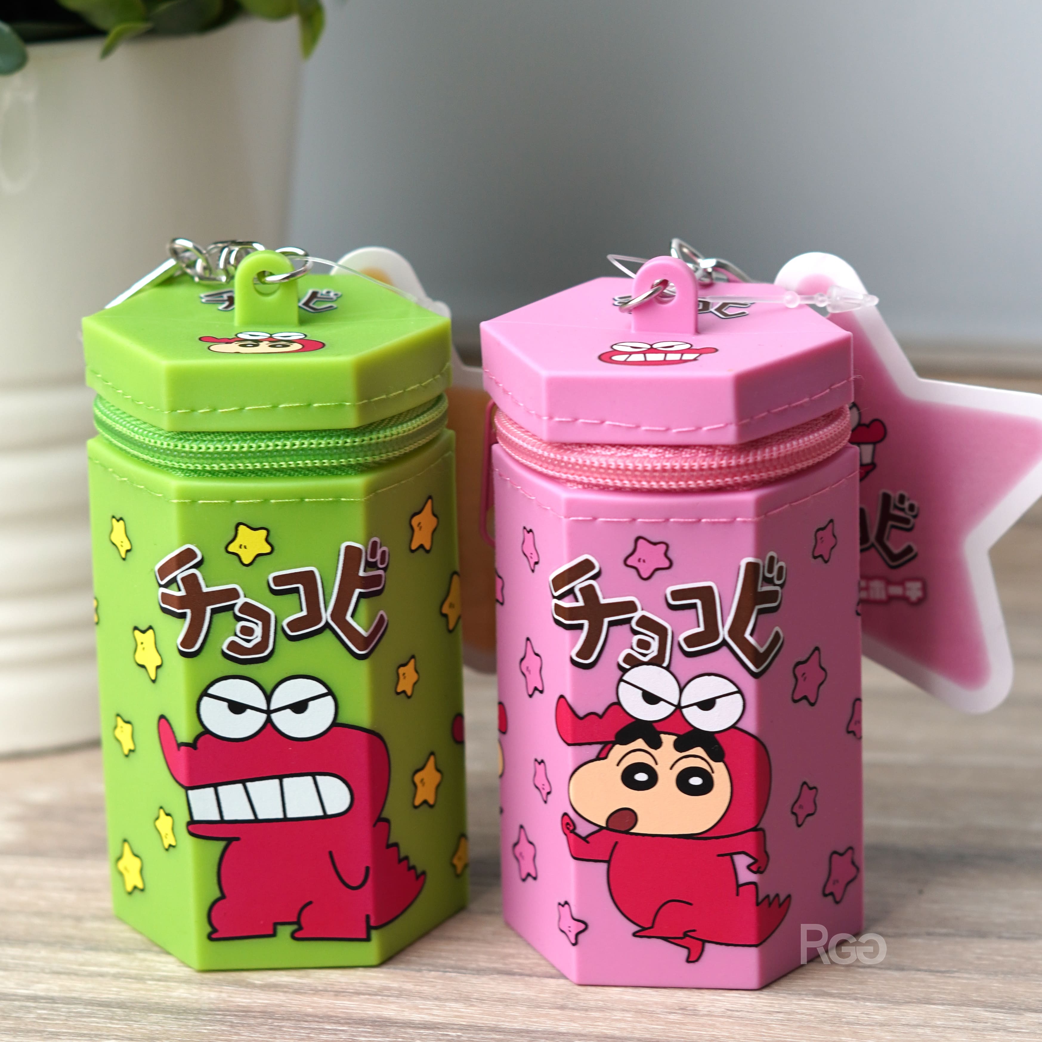 蠟筆小新 巧克比造型收納袋吊飾鑰匙圈