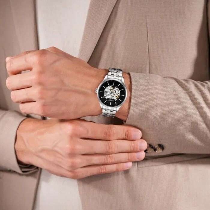 【KENNETH COLE】 鏤空機芯機械錶KCWGL2216907 42mm 現代鐘錶