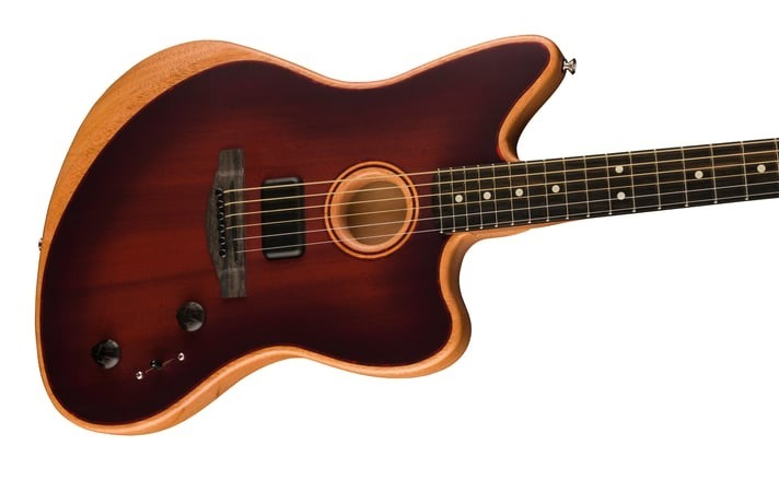 Fender Fender Acoustasonic Jazzmaster All-Mahogany 電木吉他 漸層色 第 3 張圖片｜三峽吉他 / Bass