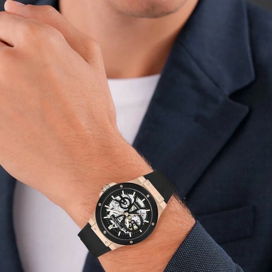 【KENNETH COLE】 鏤空機芯機械錶KCWGR0033503 43mm 現代鐘錶