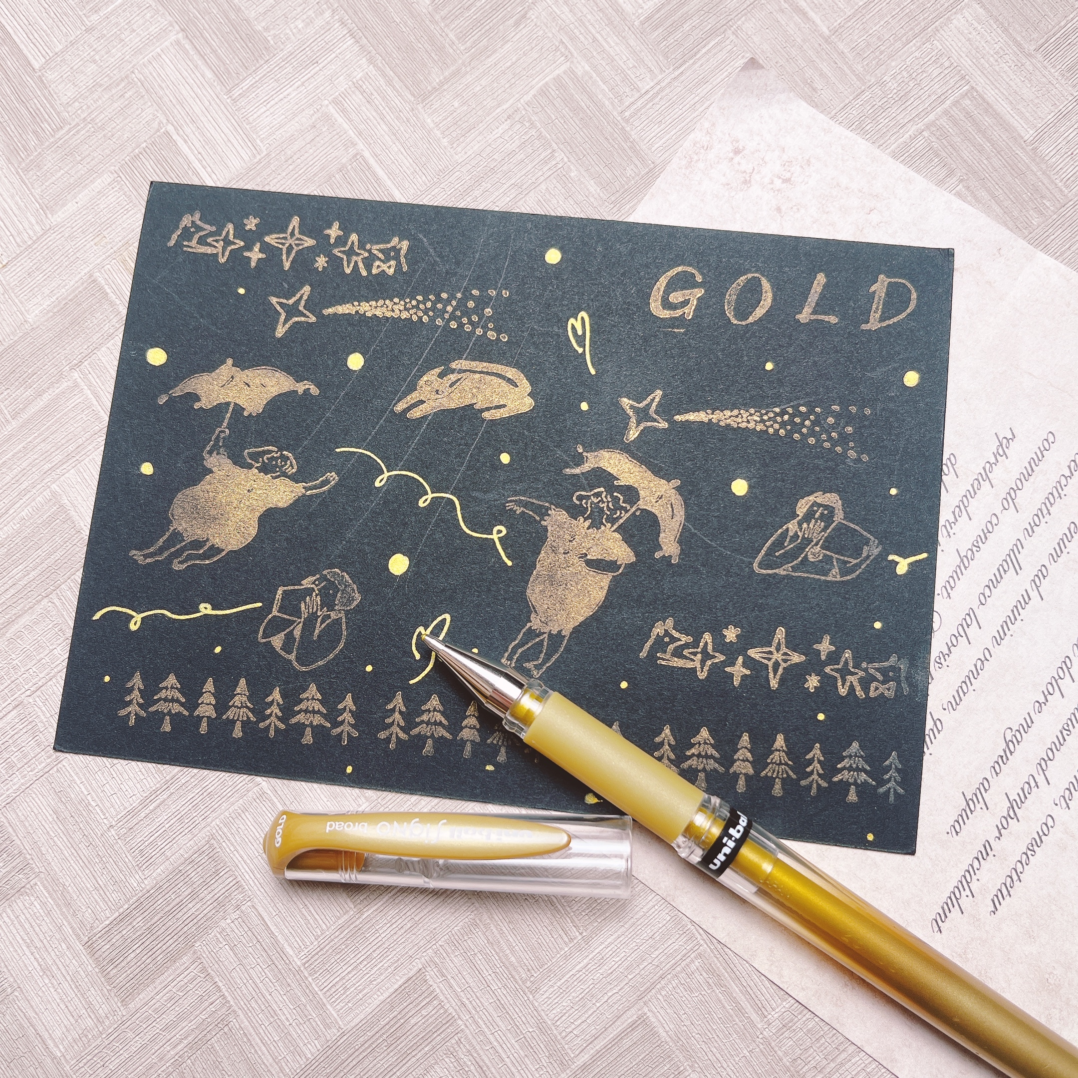 UNI｜UNI BALL SIGON 牛奶筆 - 金色