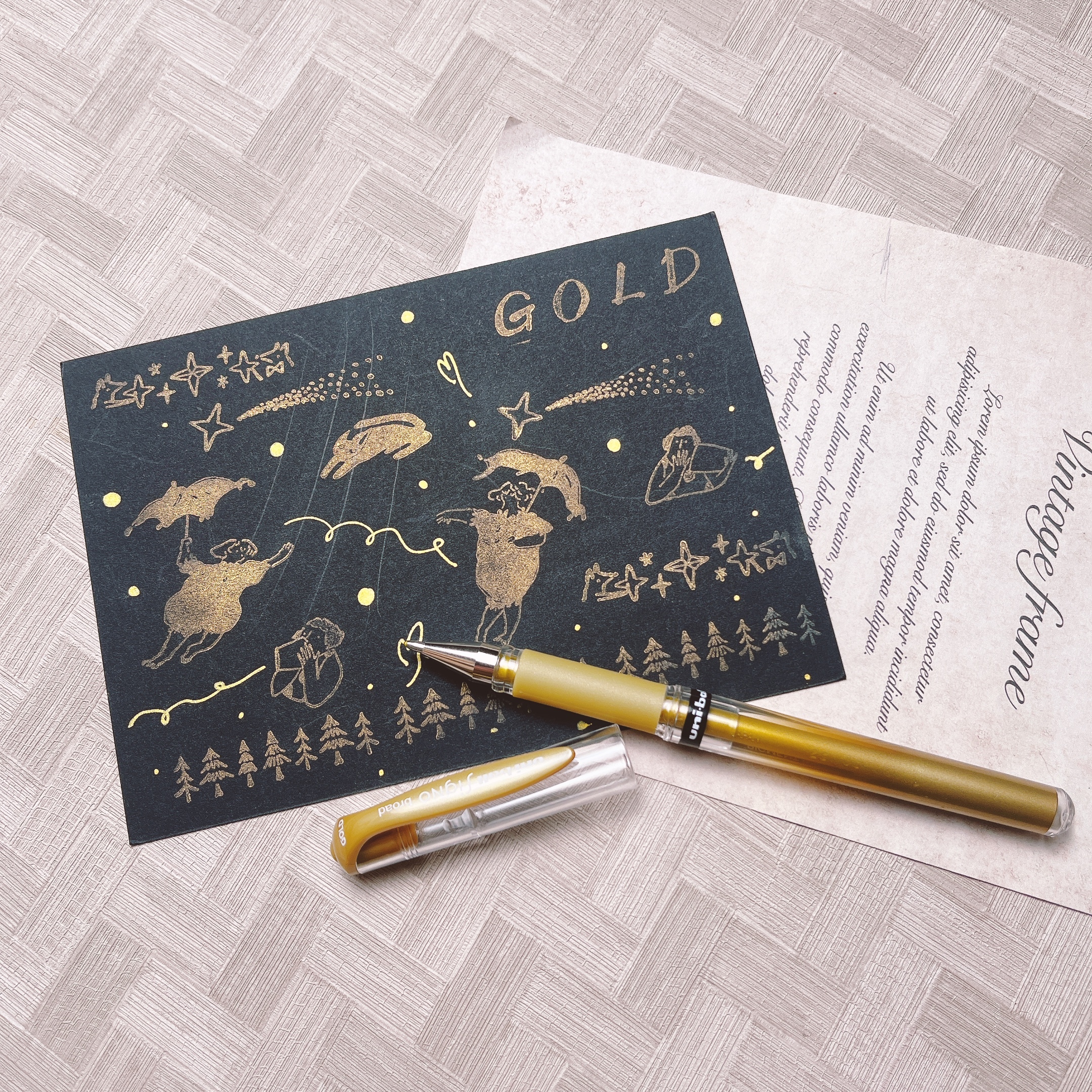 UNI｜UNI BALL SIGON 牛奶筆 - 金色