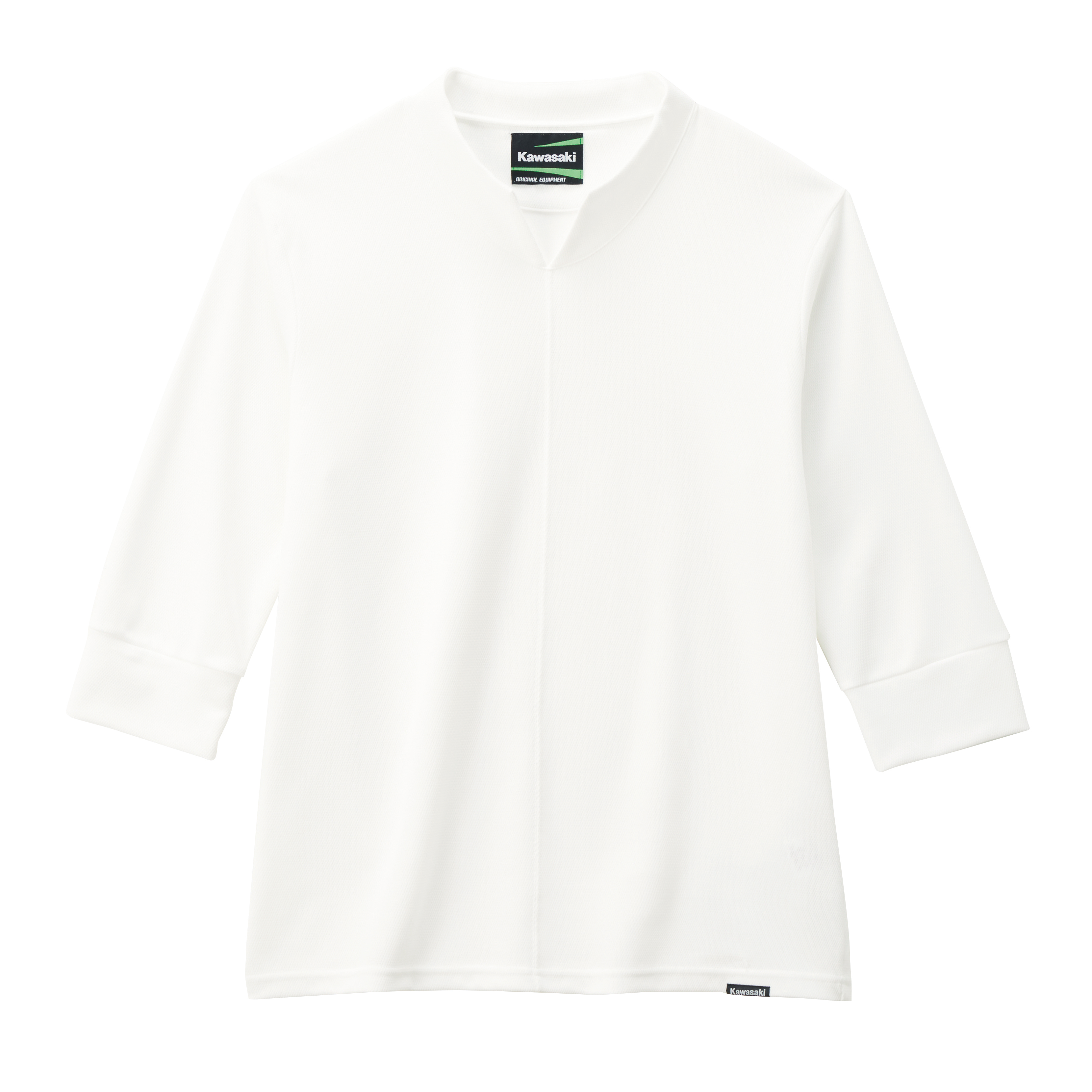 KAWASAKI 涼感抗UV七分袖亨利領衫