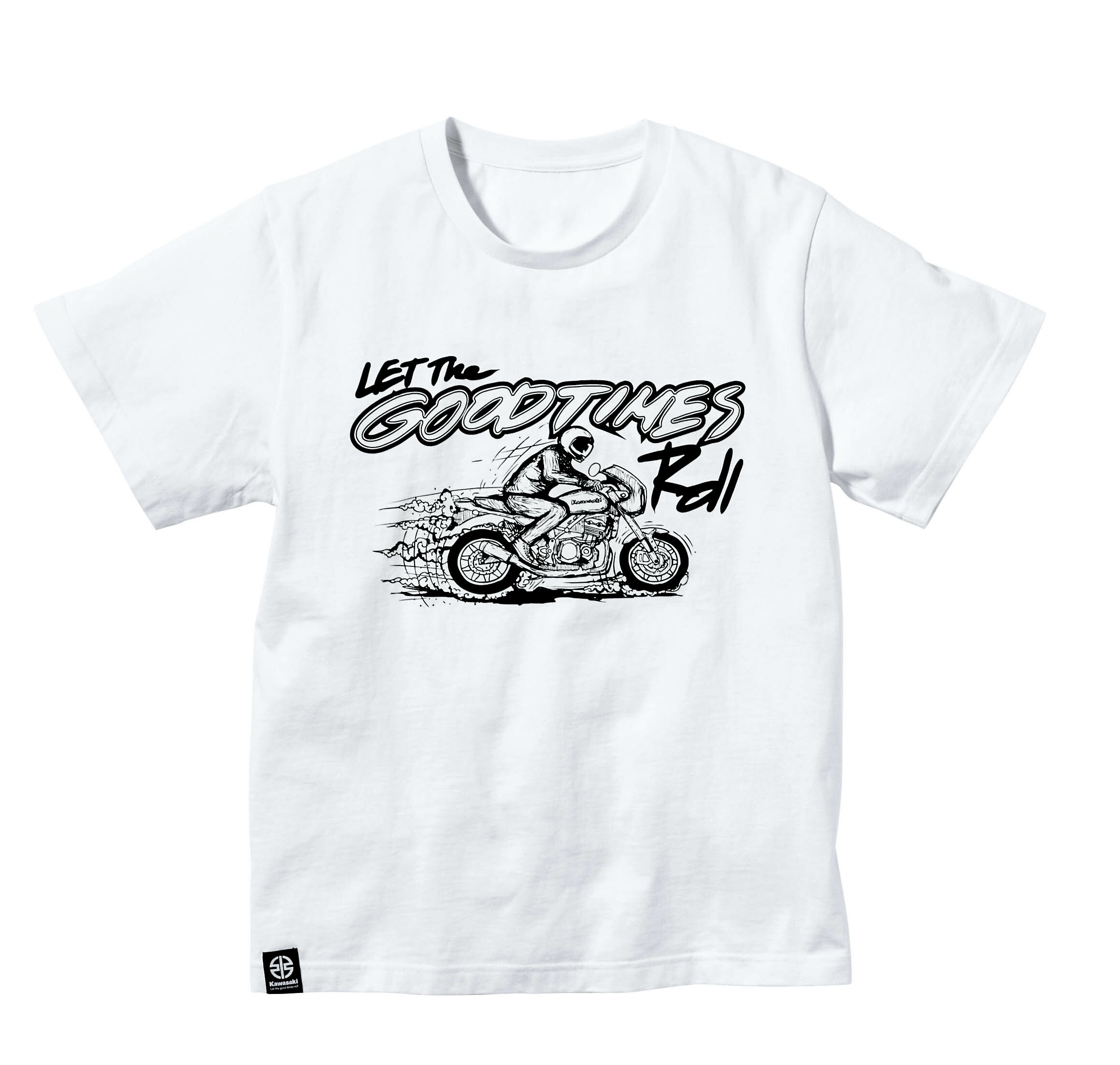 KAWASAKI 設計T SHIRT LET THE GOOD TIME ROLL