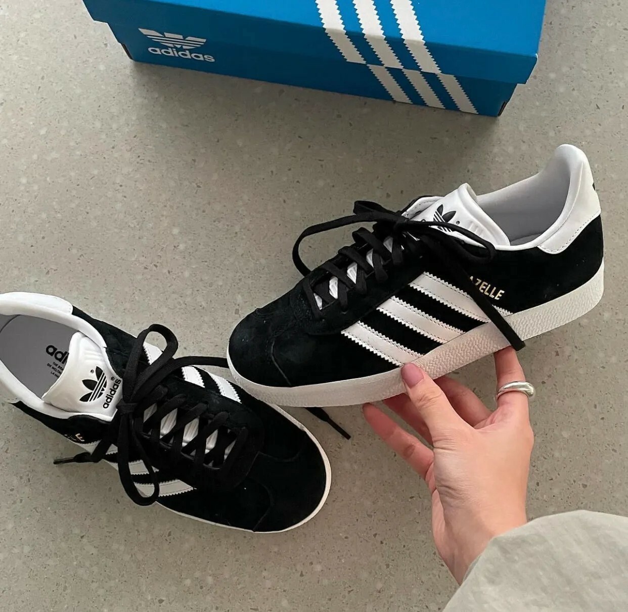 Adidas Originals Gazelle 黑白 麂皮 BB5476