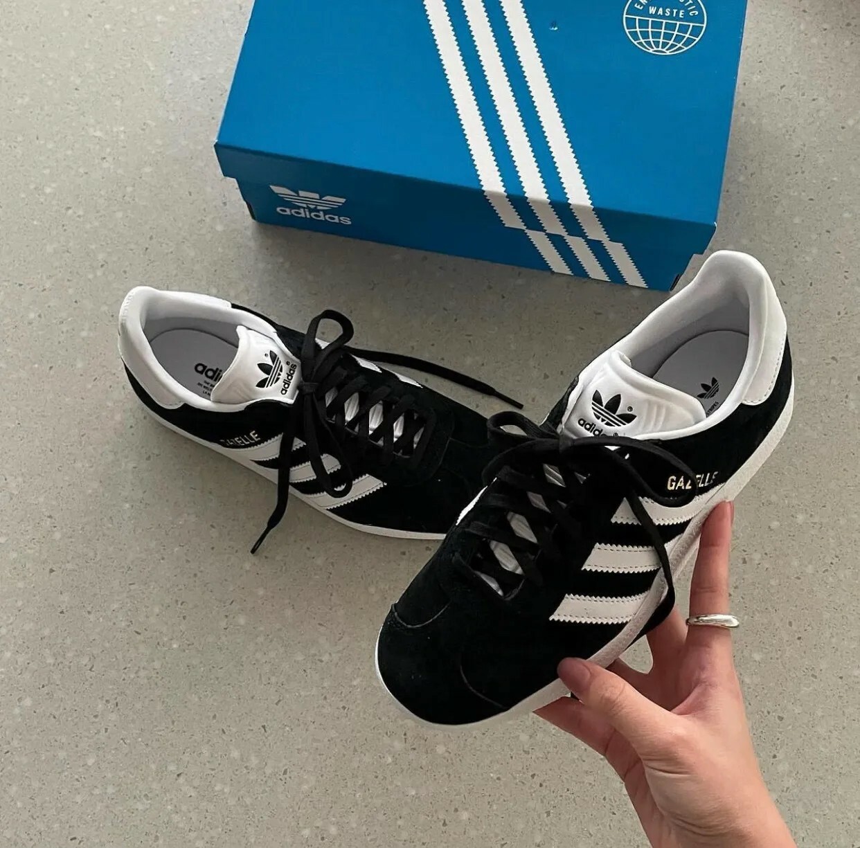 Adidas Originals Gazelle 黑白 麂皮 BB5476