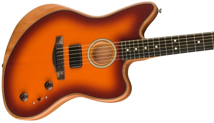 Fender Fender American Acoustasonic Jazzmaster 電木吉他 煙草夕陽 第 3 張圖片｜三峽吉他 / Bass