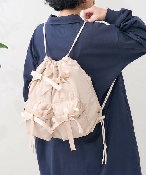 Casselini × FREAK'S STORE / ribbon knapsack