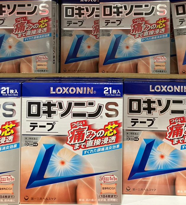 日本 第一三共 LOXONIN S 痠痛貼布 21枚｜肩頸・腰痛・關節肌肉不適緩解