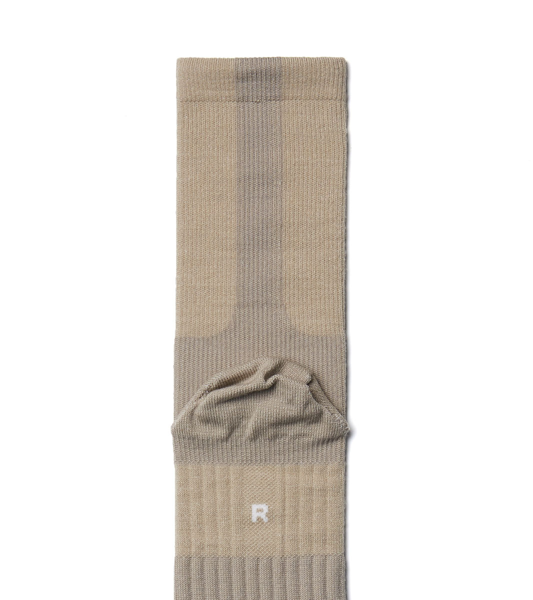 nozzle quiz® / Hybridity 輕美麗諾羊毛中筒襪 - 羽砂／Feather Beige