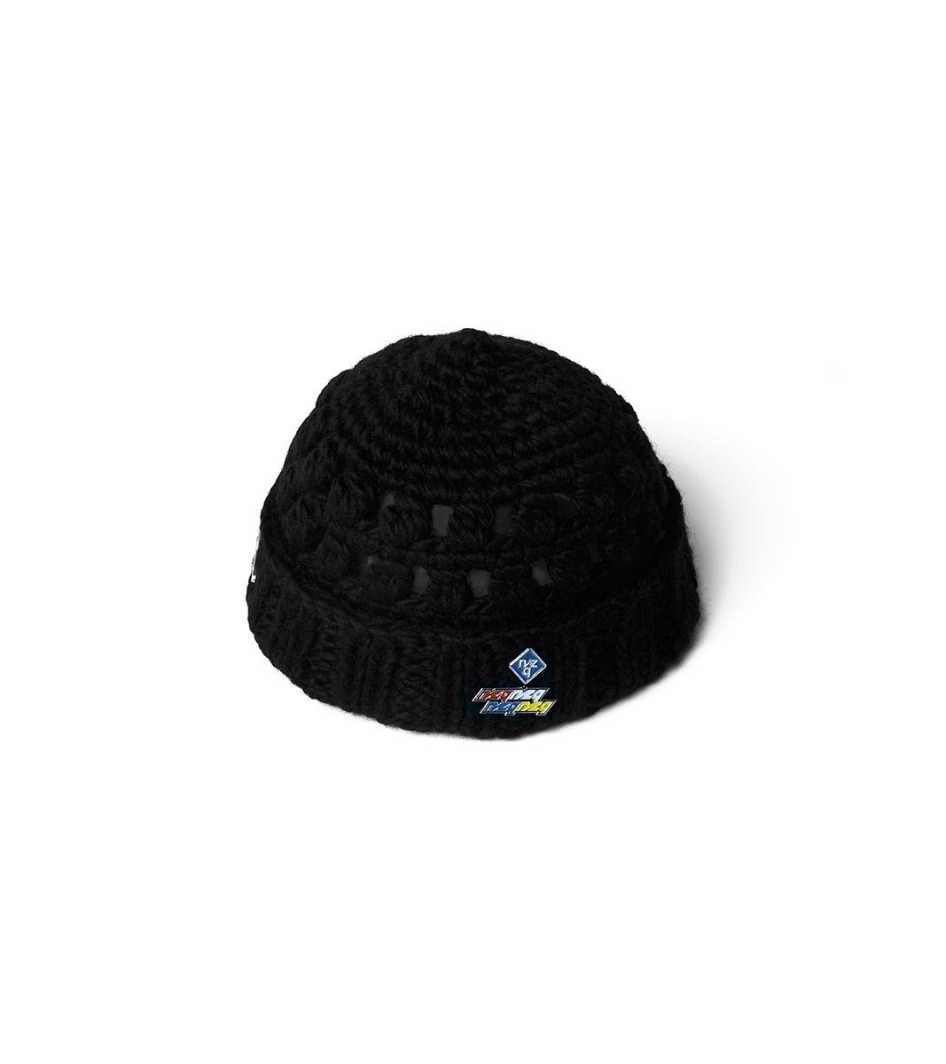 nozzle quiz® / Crochet Beanie (3Pins)羊毛粗針織毛帽 - 黑／Black