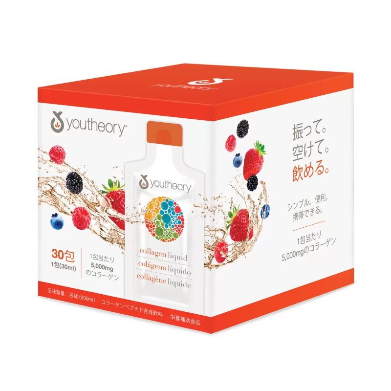日本 Youtheory 膠原蛋白液 30包｜5,000mg 高濃度膠原胜肽・每日飲用的美麗補給飲