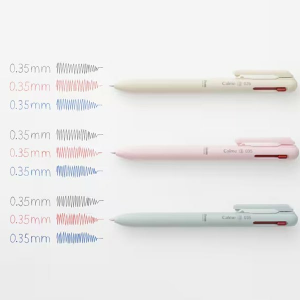 Calme 靜暮降噪 輕油性三色筆 超極細0.35mm｜日本Pentel